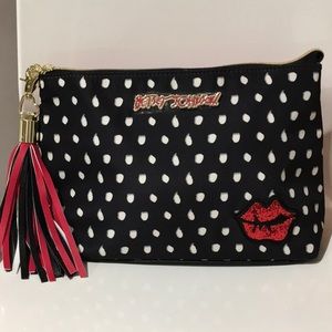 Betsey Johnson Beauty Bag with detachable keychain